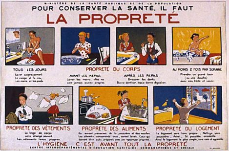 Hygiène affiche 1955 - santé étudiant