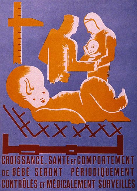 puericulture affiche 1967 - santé étudiant